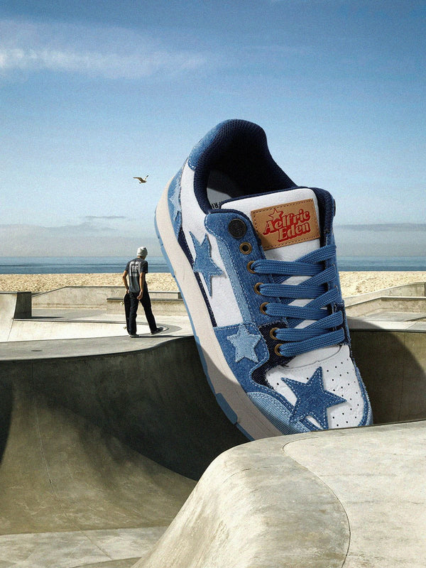 Starry Climb Stars Lässige All-Match-Denim-Skateschuhe