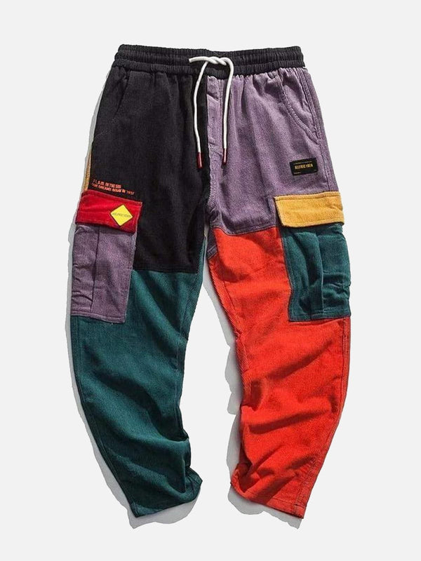 Aelfric Eden "Back to 90's" Patchwork Color Block Corduroy Pants