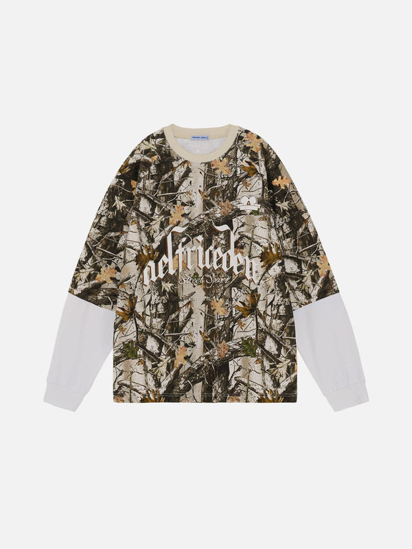 Aelfric – Eden – Sweatshirt mit Camouflage-Patchwork