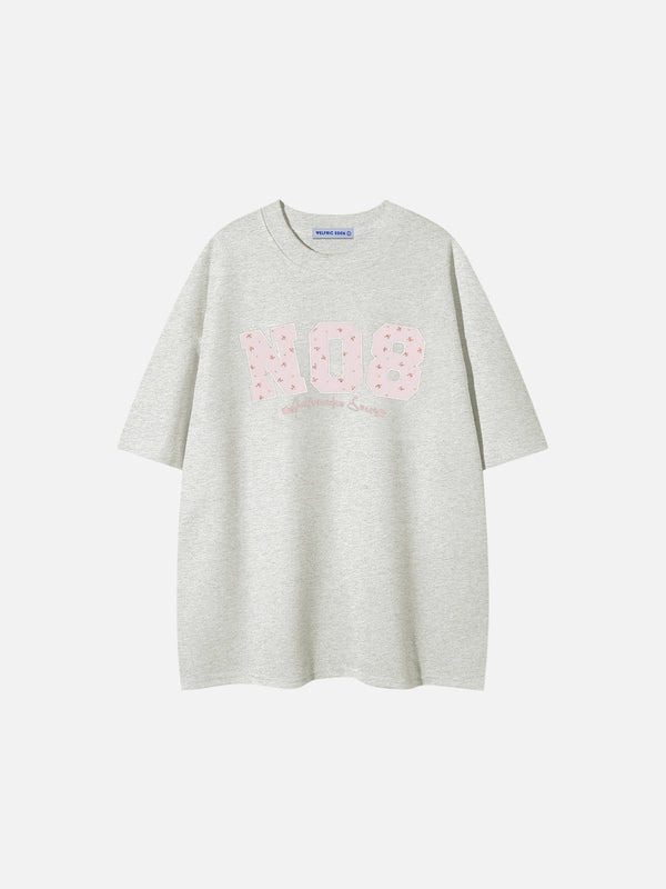 Aelfric Eden Flower Embroidery Number Tee