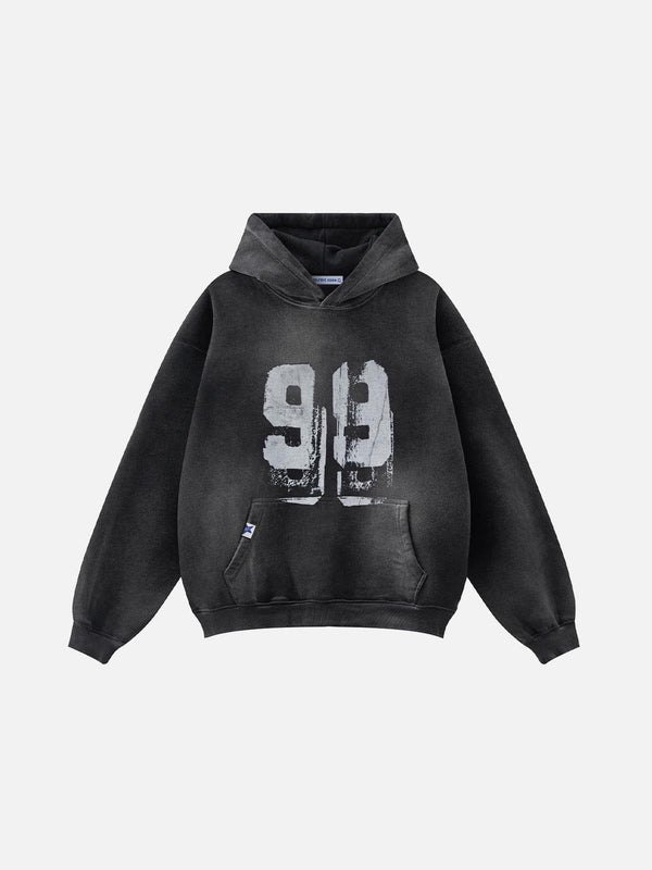 Aelfric Eden Graffiti Number Washed Hoodie