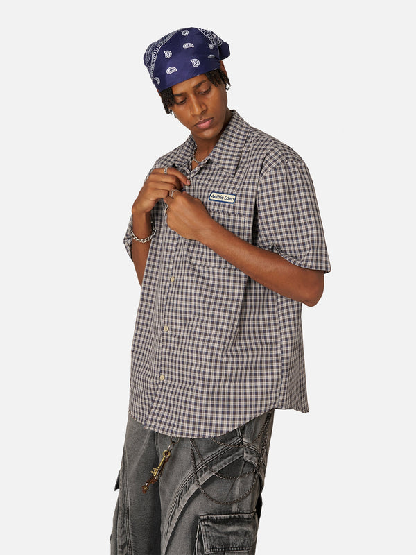 Aelfric Eden Boxy Plaid Short Sleeve Shirt