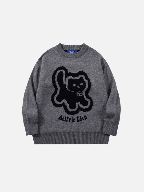 Aelfric Eden – Süßer Pullover mit Katzen-Grafik