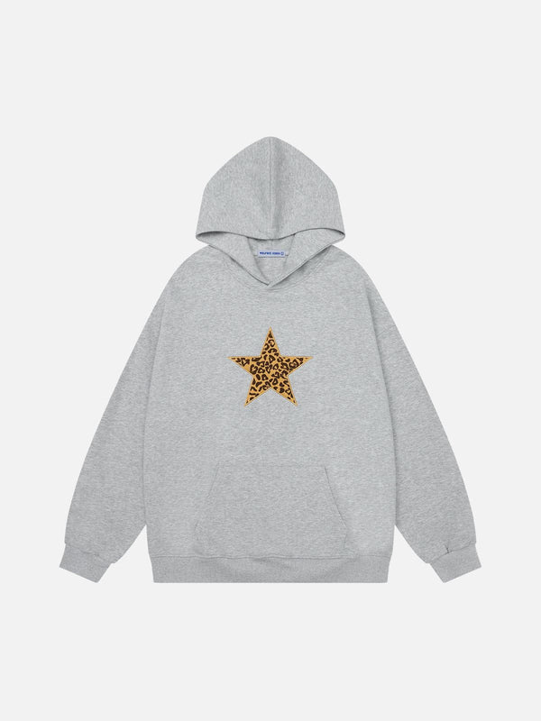 Aelfric Eden Leopard Print Star Hoodie