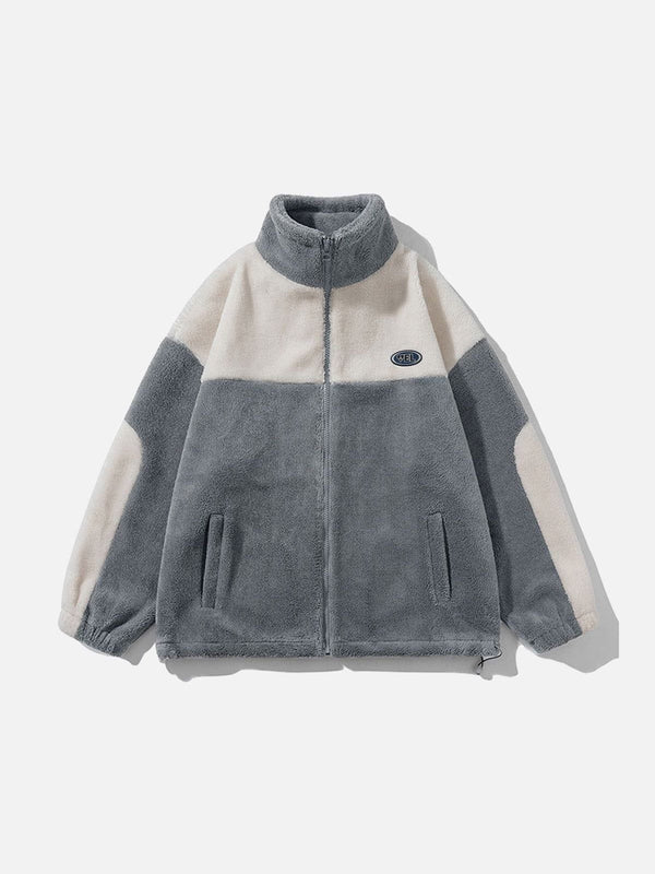 Aelfric Eden Color Block Patchwork Sherpa Jacket