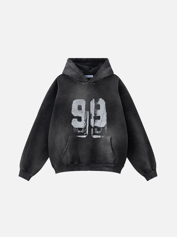 Aelfric Eden Graffiti Number Washed Hoodie