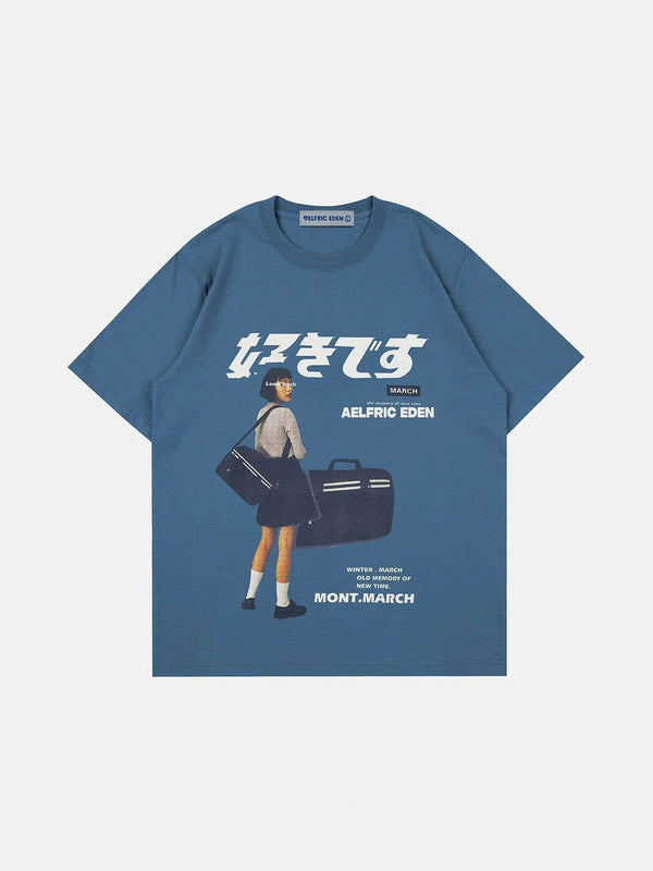 Aelfric Eden "好きです“ japanisches Mädchen-Grafik-T-Shirt