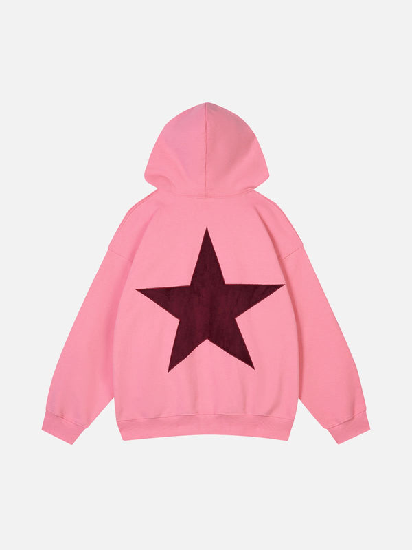 Aelfric Eden Star Print Color Contrast Hoodie