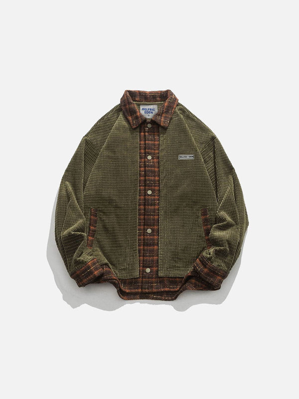 Aelfric Eden Corduroy Plaid Fake Two Jacket