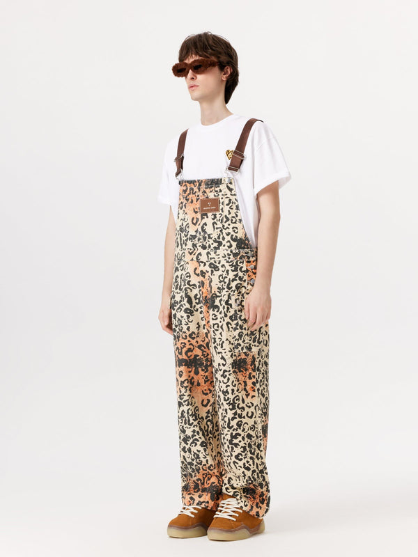 Aelfric Eden Apricot Leopard Print Overalls