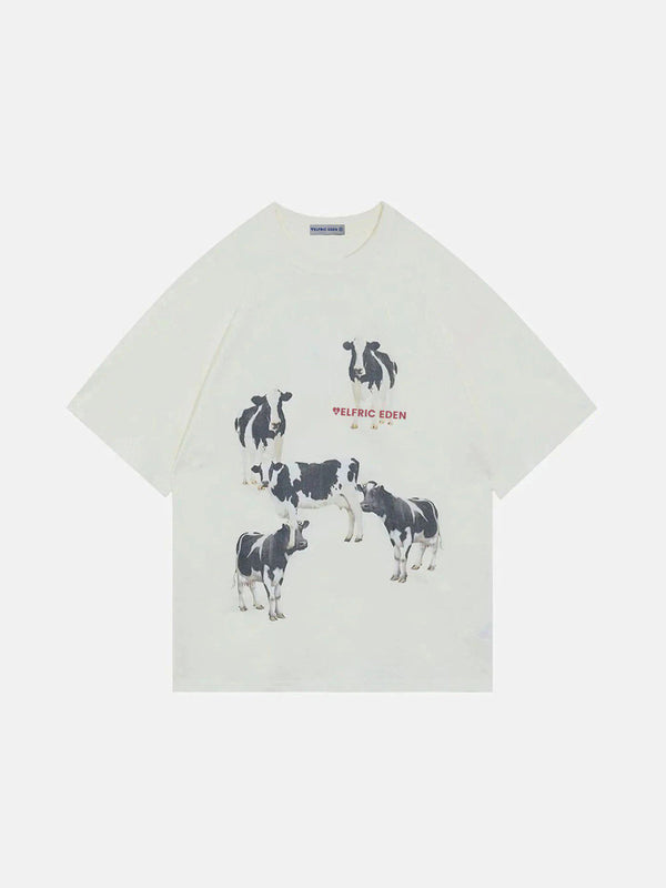 Aelfric Eden Dairy Cow Print Tee