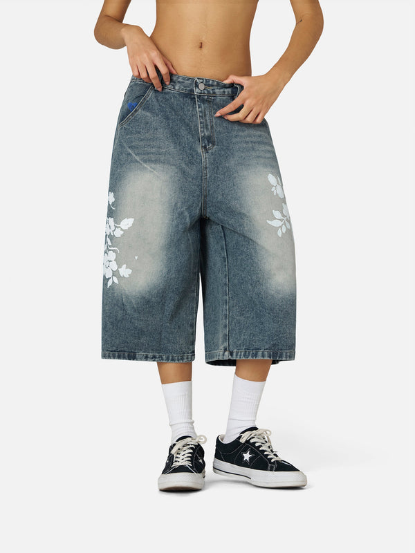 Aelfric Eden Flower Print Longline Jorts
