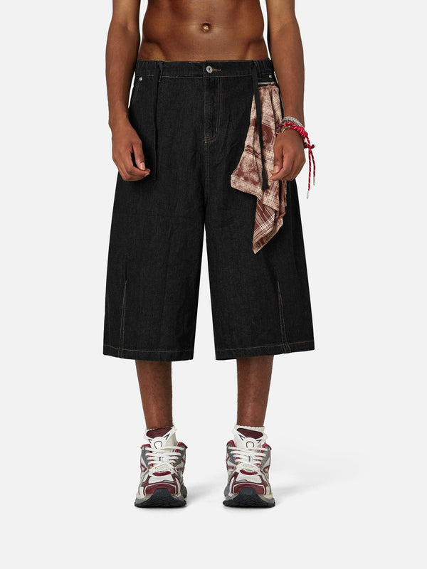 Aelfric Eden Abnehmbares Kopftuch Baggy Longline Jorts