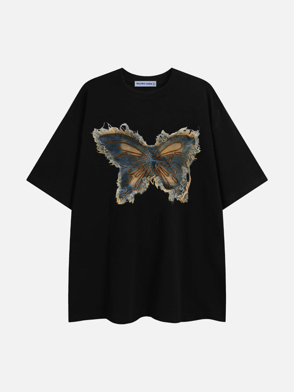 Aelfric Eden Applique Embroidery Butterfly Tee