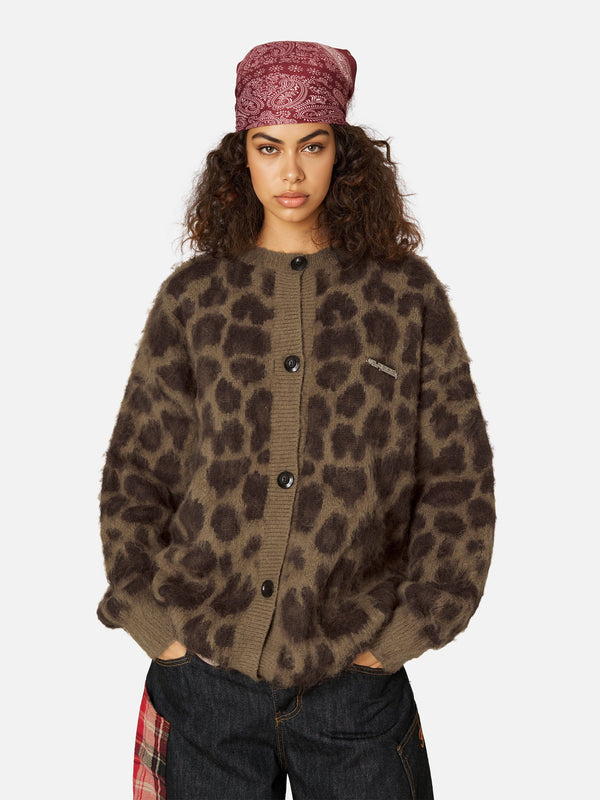 Aelfric Eden Leopard Graphic Cardigan