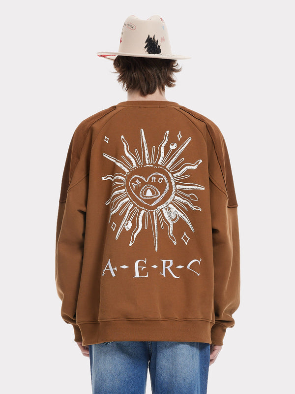 Aelfric Eden – Sweatshirt mit Sonnenaugen-Print