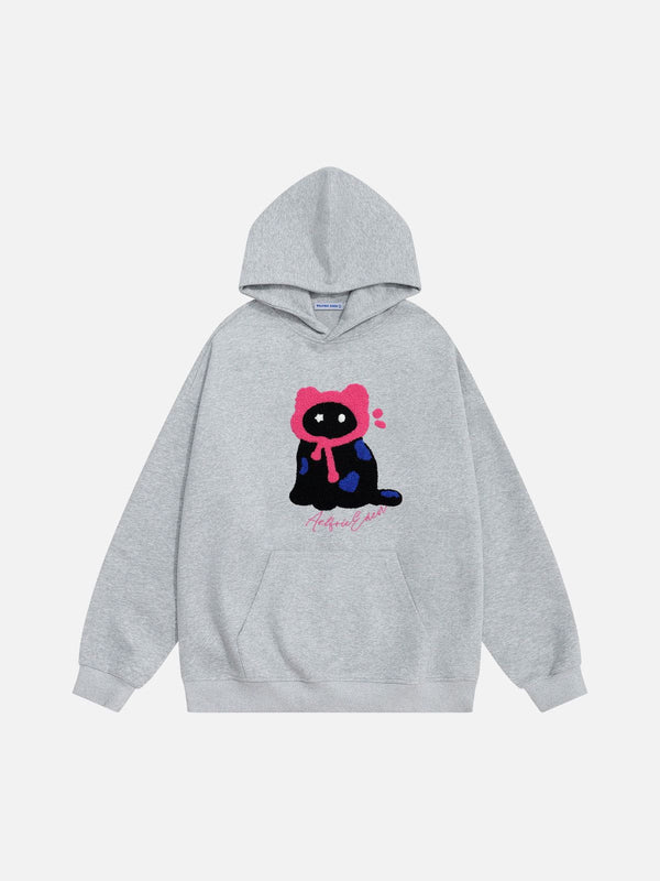 Aelfric Eden Embroidery Cat Pullover Hoodie