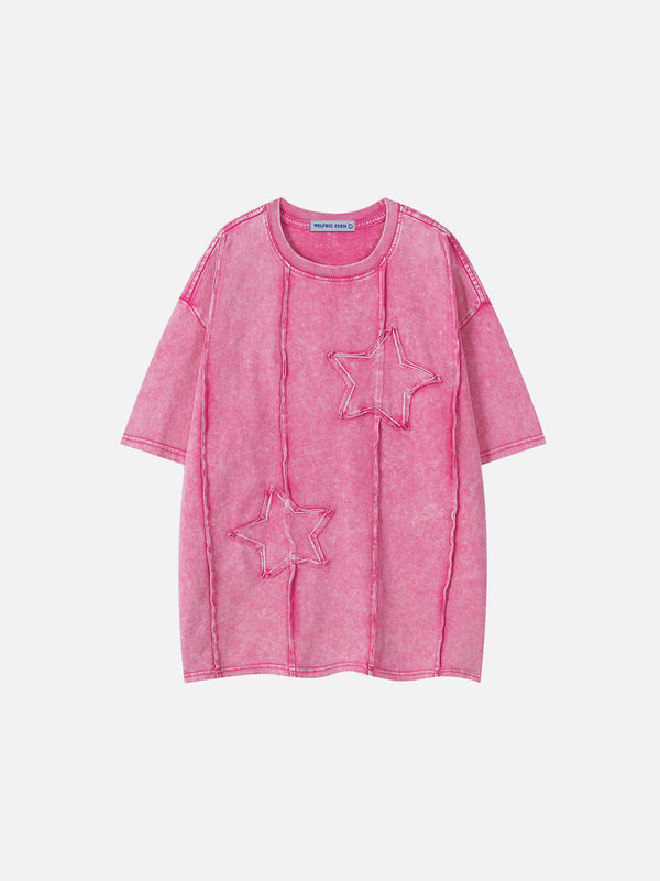 Aelfric Eden Applique Embroidery Star Washed Tee