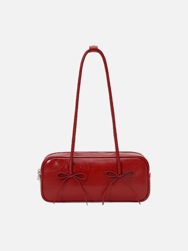 Bow Faux Leather Bag