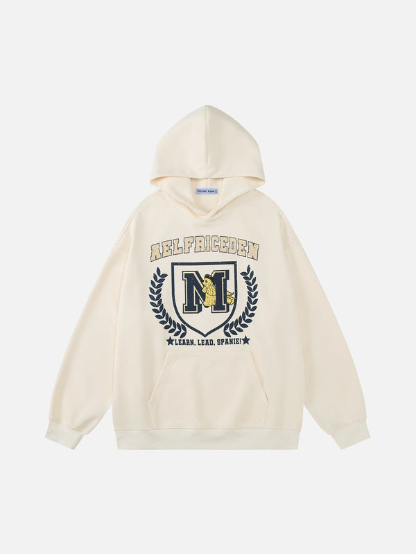 Aelfric Eden Vintage Badge Print Hoodie