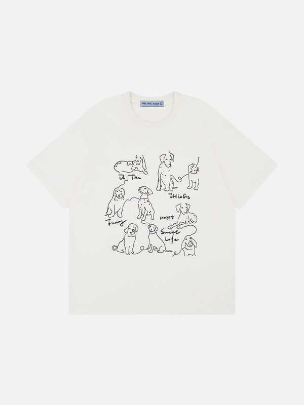 Aelfric Eden Line Cartoon Dog Tee