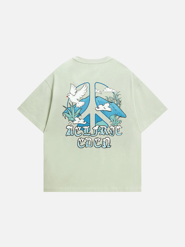 Aelfric Eden T-Shirt mit Friedenstauben-Print
