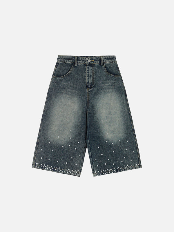 Aelfric Eden Pearl Embellished Baggy Longline Jorts