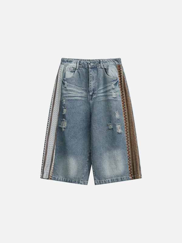Aelfric Eden Cut-Out Patchwork Longline Jorts