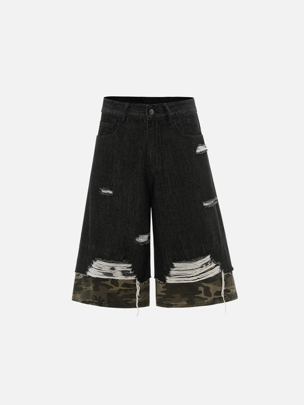 Aelfric Eden Camouflage Patchwork Longline Jorts