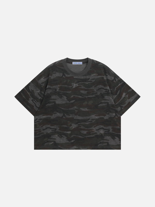 Aelfric Eden – Kastenförmiges T-Shirt mit Camouflage-Muster