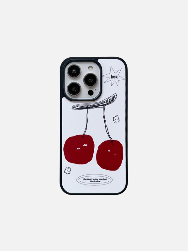 Hand-Painted Cherry Phone Case