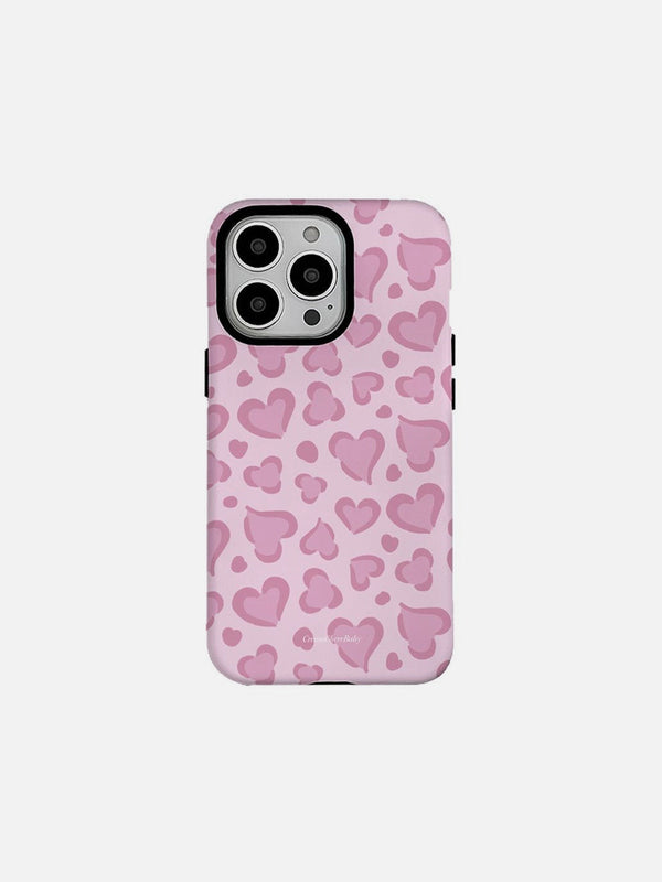 Pink Heart Graphic Phone Case
