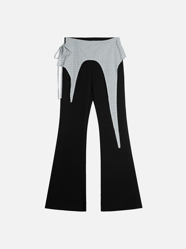 Aelfric Eden Plaid Patchwork Bootcut Sweatpants