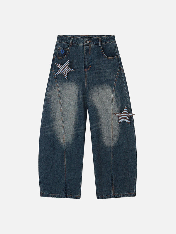 Aelfric Eden 3D Star Baggy Barrel Jeans