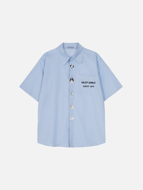 Aelfric Eden Cartoon Embroidery Short Sleeve Shirt