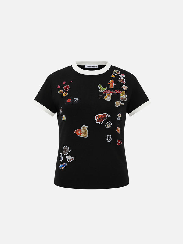Aelfric Eden Cartoon Sticker Print Tee
