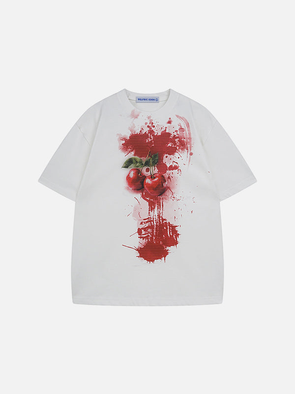 Aelfric Eden T-Shirt mit Kirsch-Print
