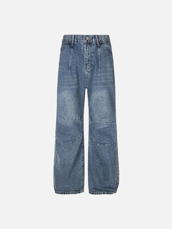 Aelfric Eden – Baggy-Jeans mit verwaschenem Nietenmuster
