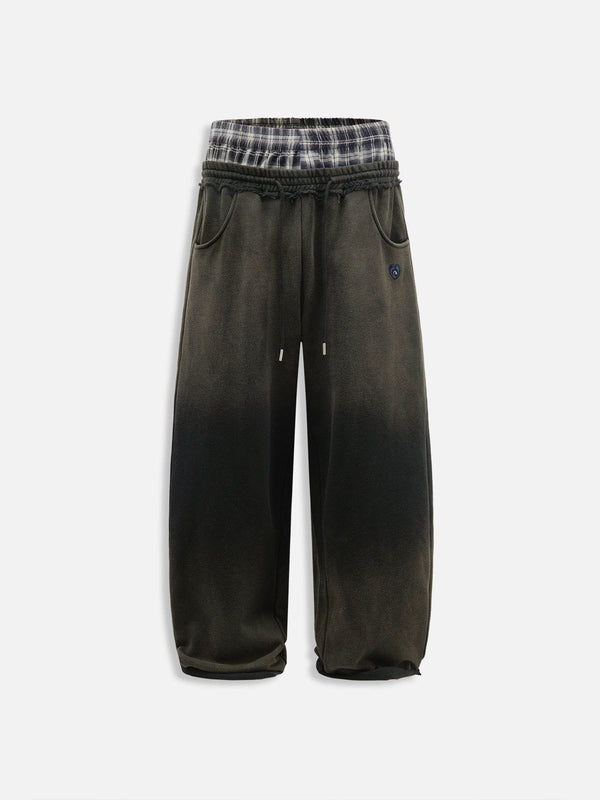 Aelfric Eden – Gewaschene Baggy-Jogginghose mit doppelter Taille