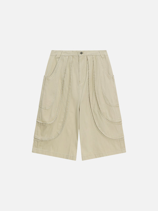 Aelfric Eden Curved Patchwork Cargo Shorts