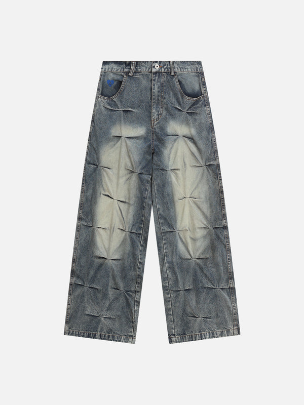Aelfric Eden Plissee-Washed-Jeans