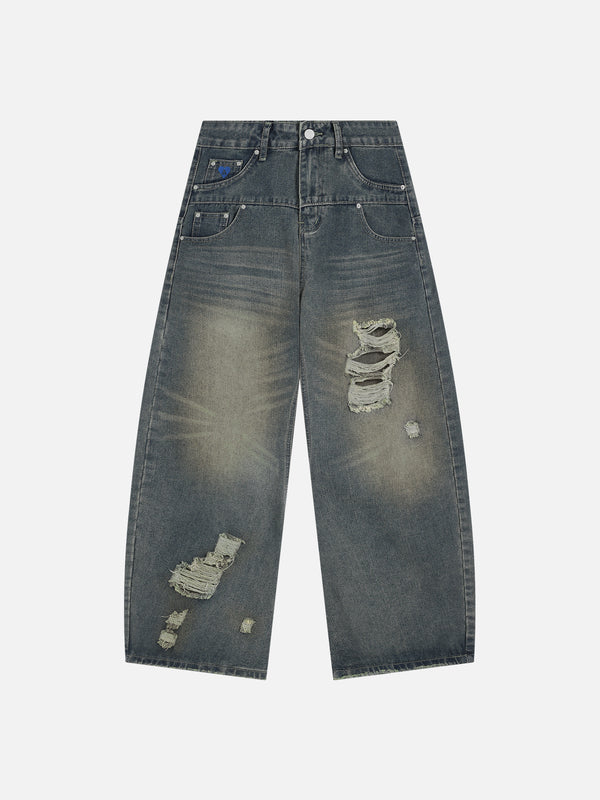 Aelfric Eden Verwaschene Jeans im Used-Look