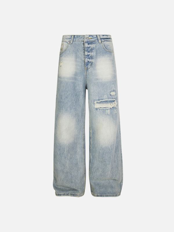 Aelfric Eden Verwaschene Baggy-Jeans im Used-Look