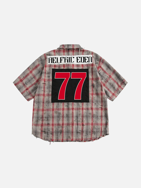 Aelfric Eden Washed Plaid Short Sleeve Shirt