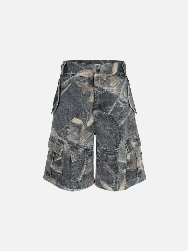 Aelfric Eden Multi Pocket Branch Graphic Shorts