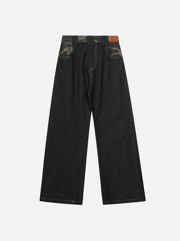 Aelfric Eden Camouflage Patchwork Baggy Jeans