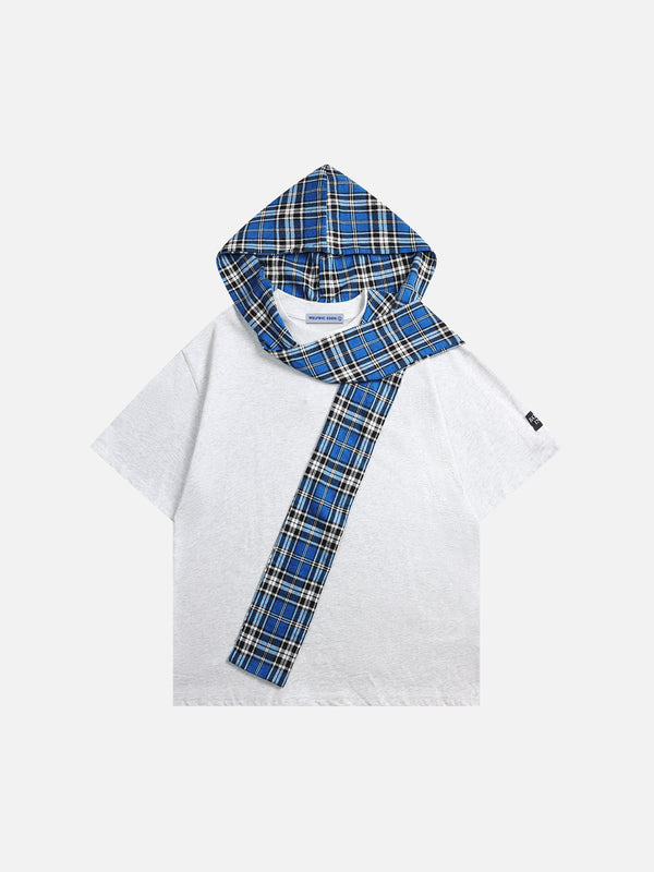 Aelfric Eden Kariertes Kapuzen-T-Shirt