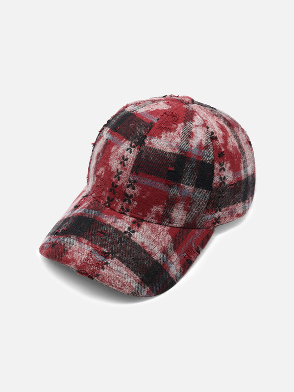 Plaid Washed Cap