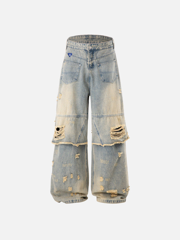 Aelfric Eden Distressed Two Layer Baggy Jeans