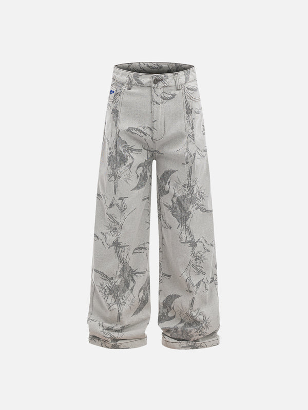 Aelfric Eden Blurring Bird Print Jeans
